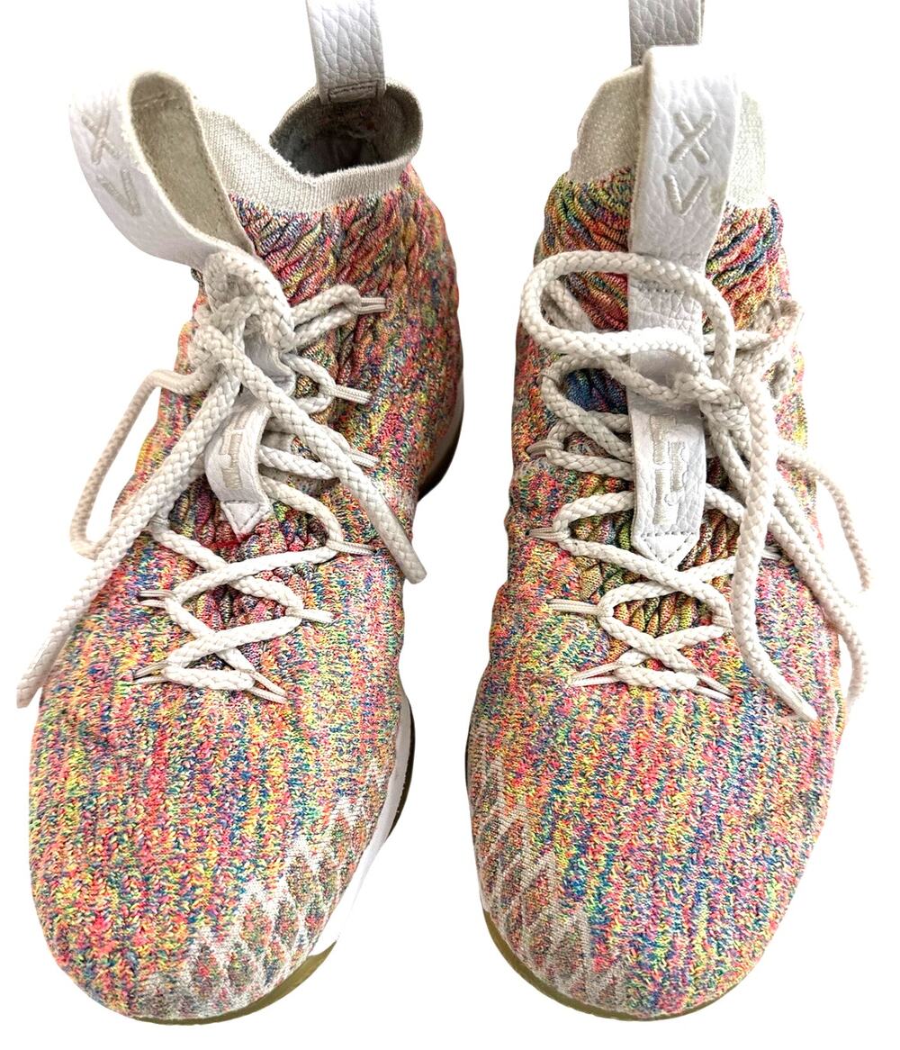 Nike LeBron 15 Fruity Pebbles GS 6Y Multicolor Basketball Shoes 922811-900